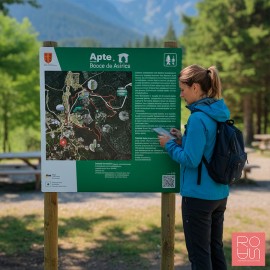 Cartell de Senyalització de Carretera: Disseny Robust i Informació Duradora amb Acabat Protegit